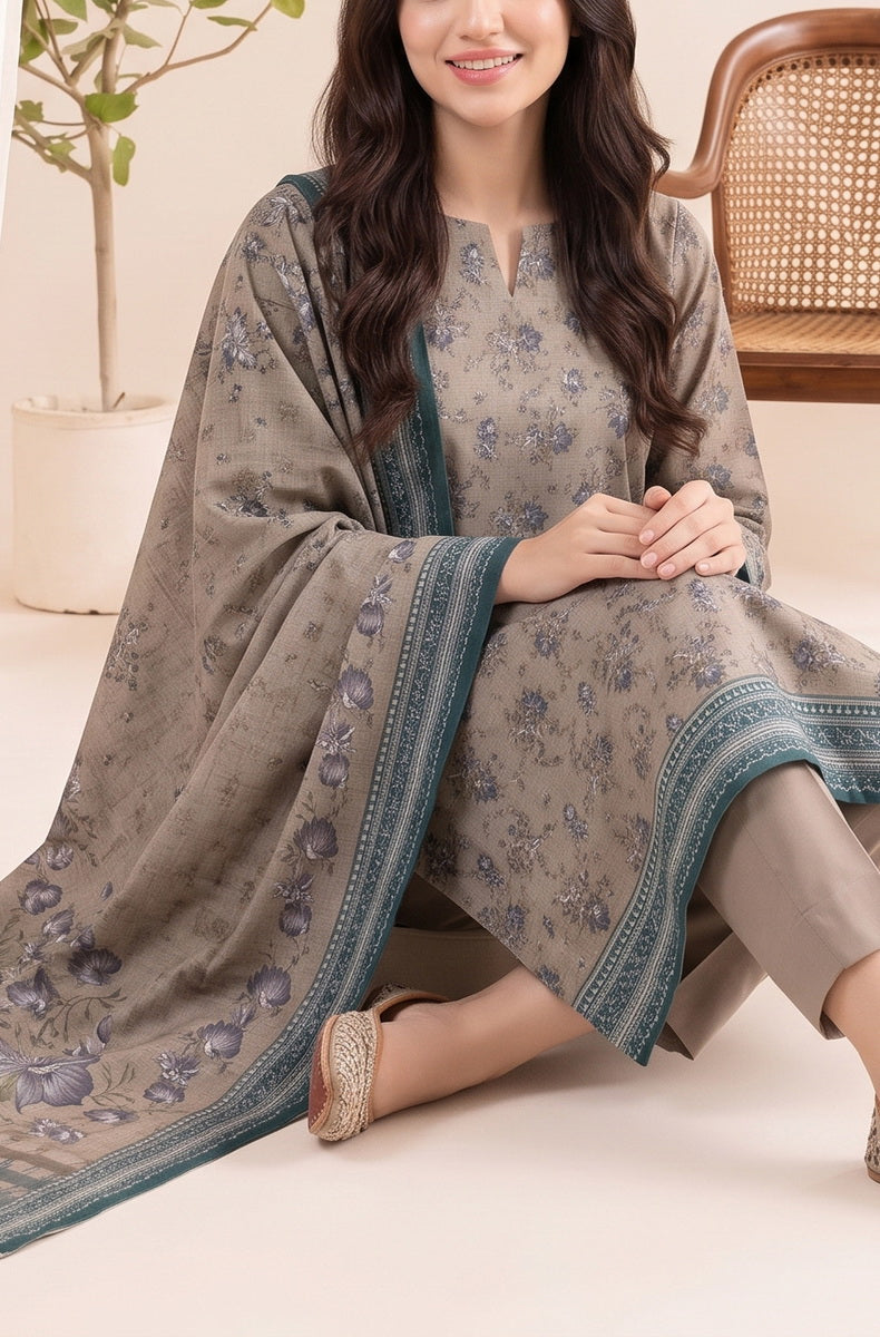 Jhalak Linen Unstitch 3 Pcs Winter D-14146