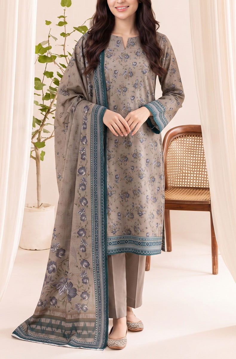 Jhalak Linen Unstitch 3 Pcs Winter D-14146