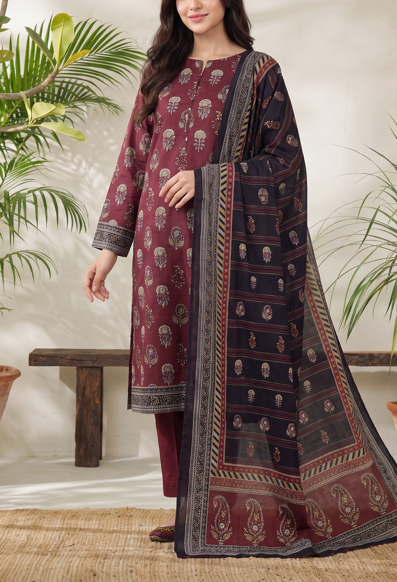Jhalak Linen Unstitch 3 Pcs Winter D-14074