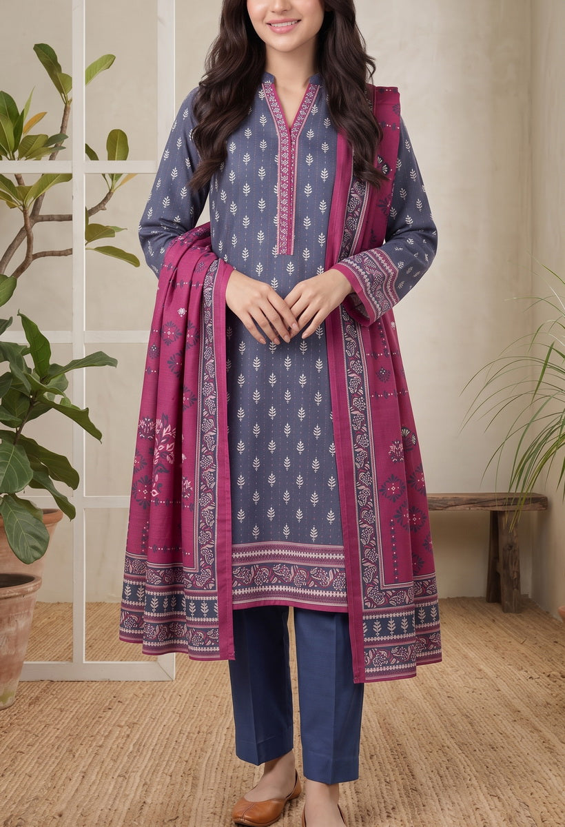 Jhalak Linen Unstitch 3 Pcs Winter D-14150