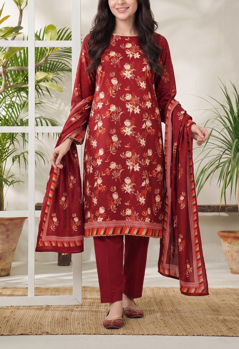 Jhalak Linen Unstitch 3 Pcs Winter D-14070