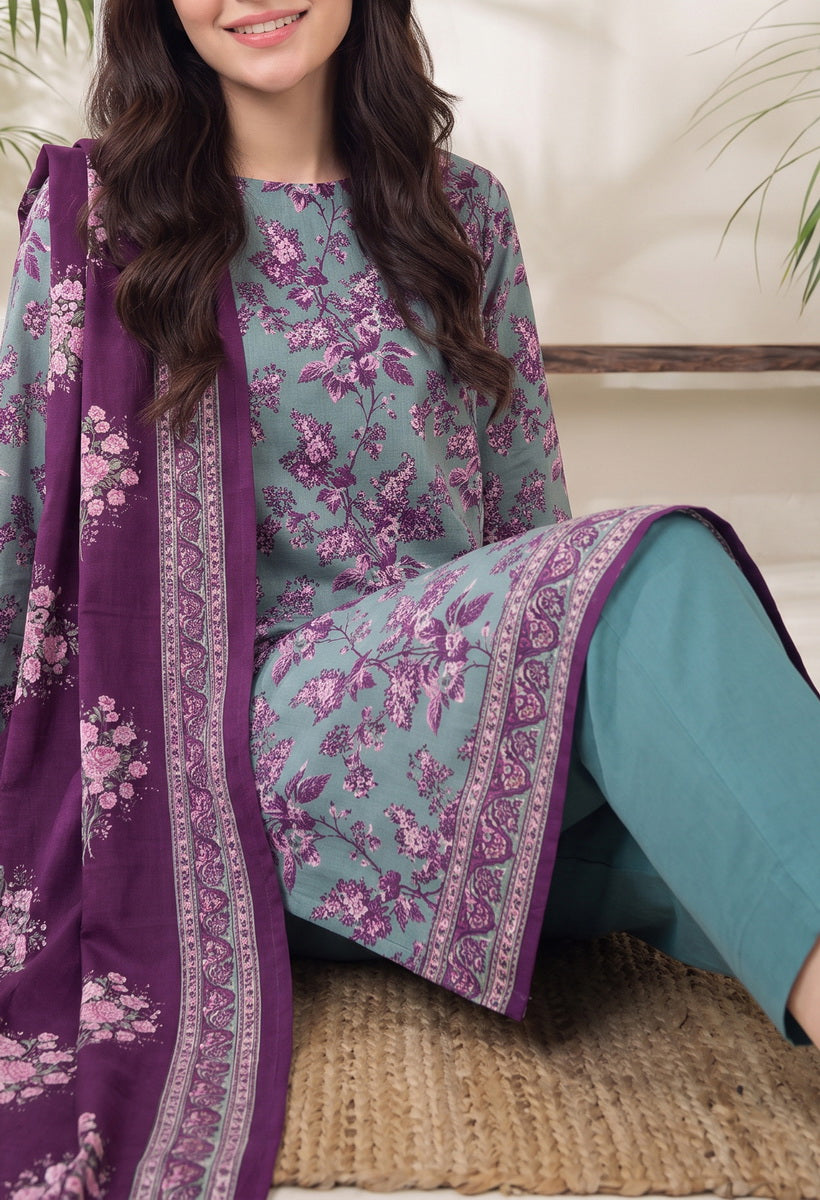 Jhalak Linen Unstitch 3 Pcs Winter D-14067
