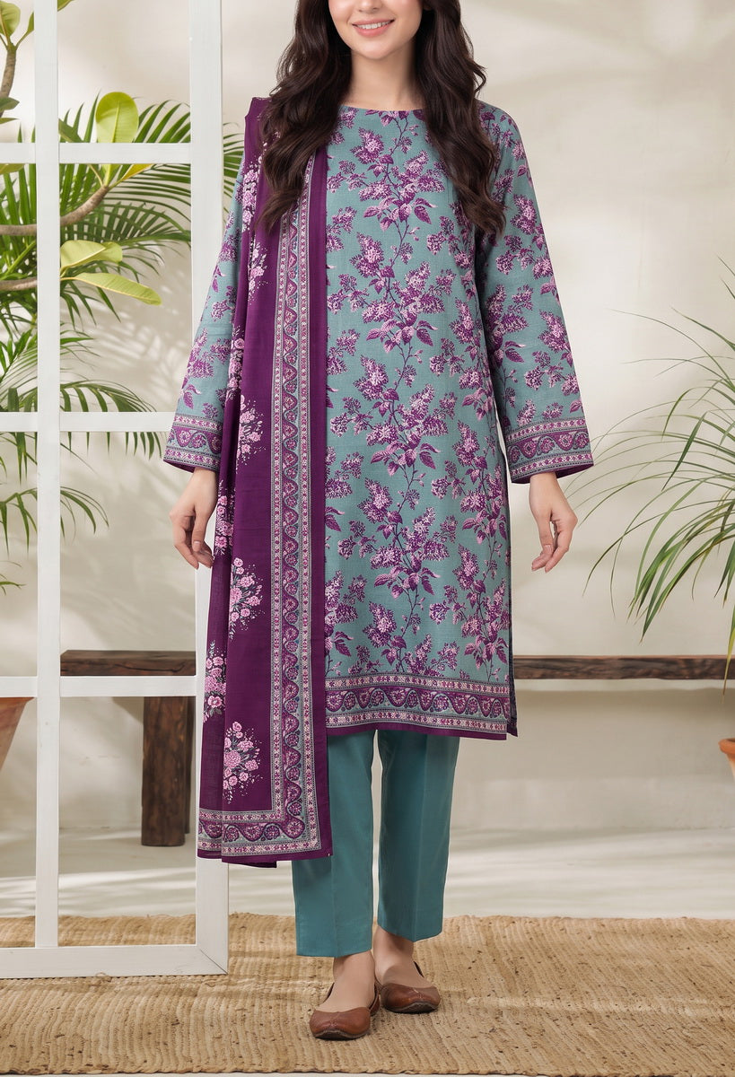 Jhalak Linen Unstitch 3 Pcs Winter D-14067