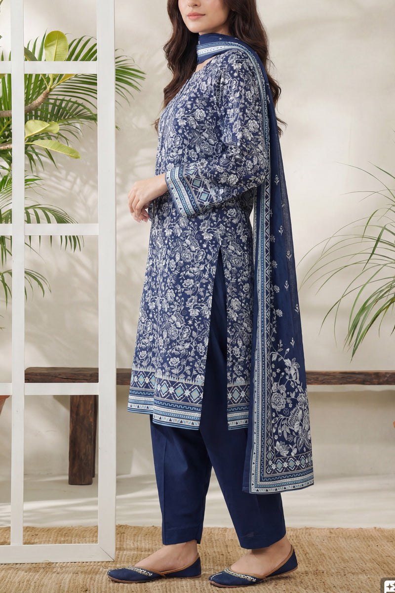 Daman Unstitch 3 Pcs Lawn D-862