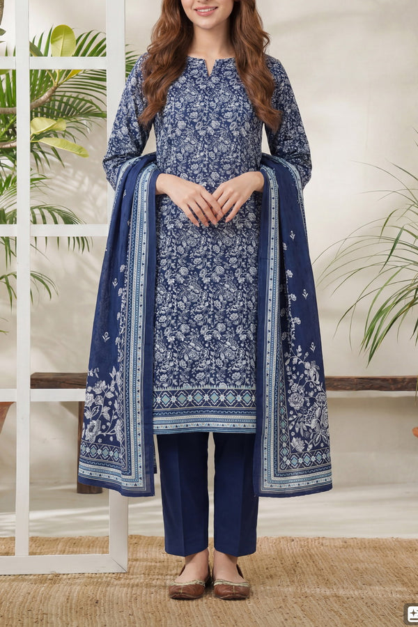 Daman Unstitch 3 Pcs Lawn D-862