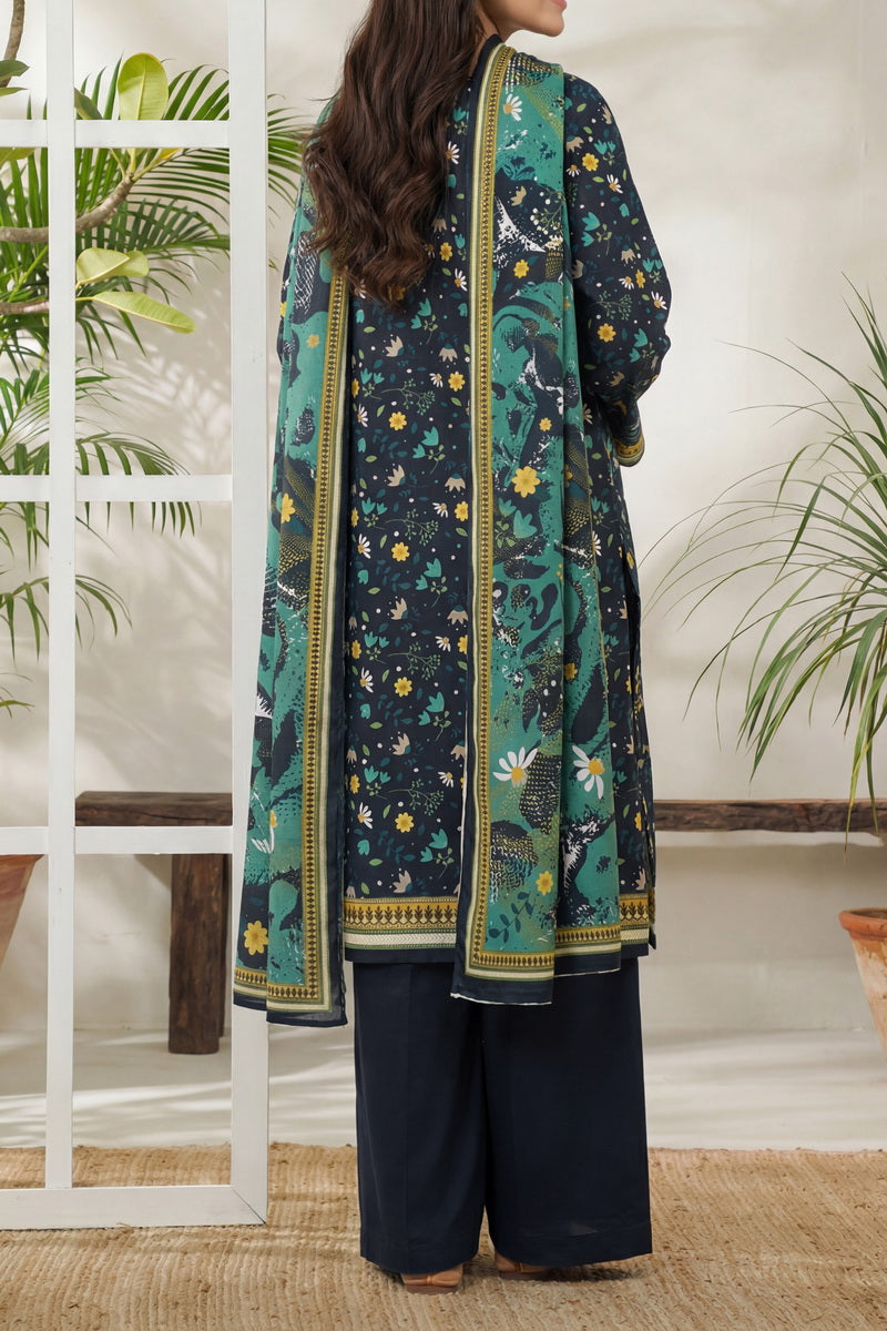 Daman Unstitch 3 Pcs Lawn D-849