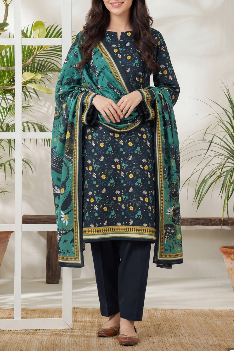Daman Unstitch 3 Pcs Lawn D-849