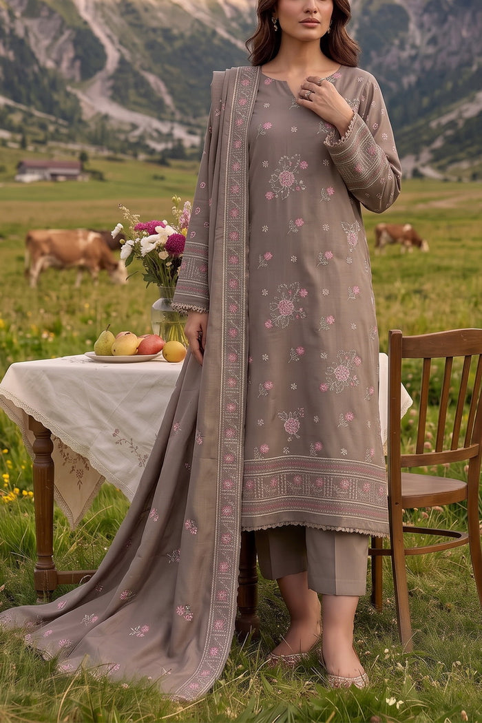 Miraas Unstitch Emb Khaddar D-695