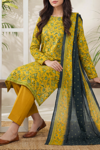 Daman Unstitch 3 Pcs Lawn D-884