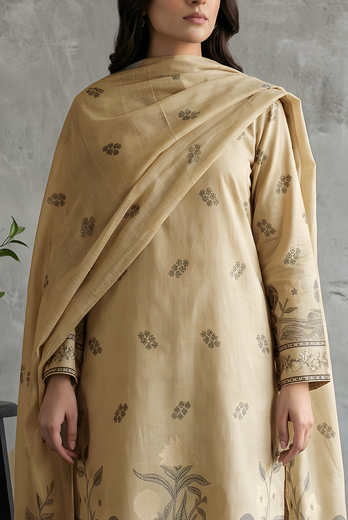 Raina Jacquard Lawn D-566