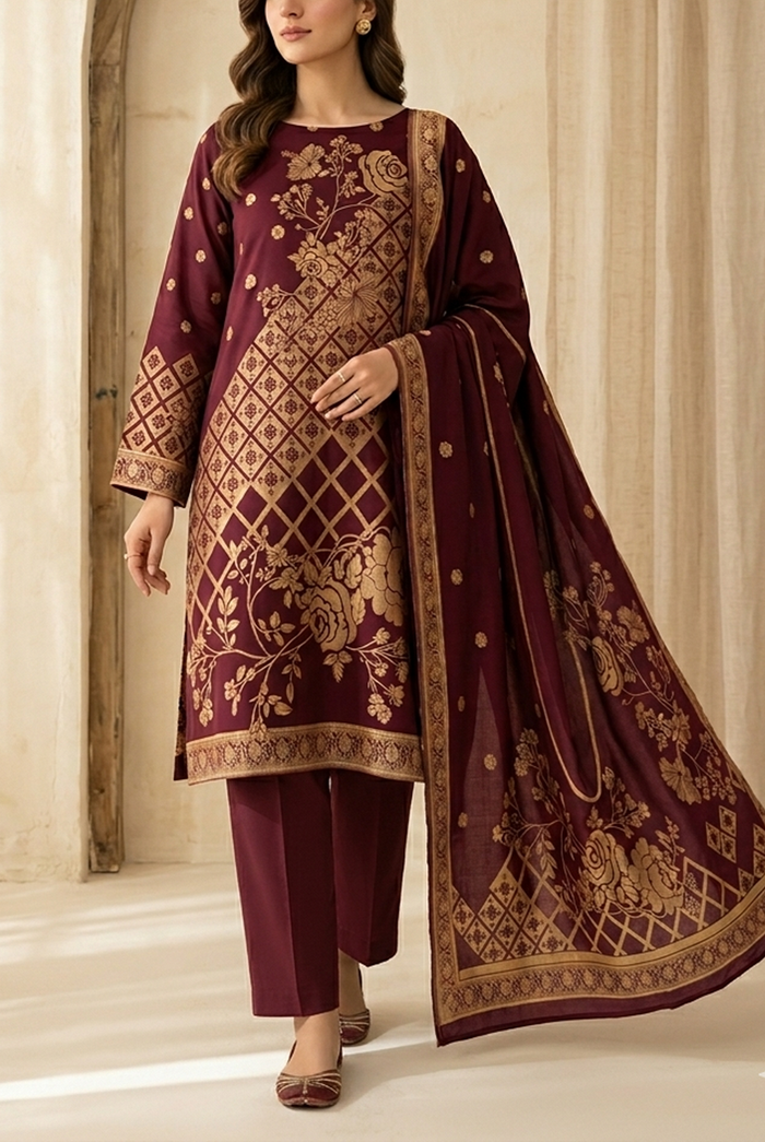 Roshan Jacquard Lawn D-581