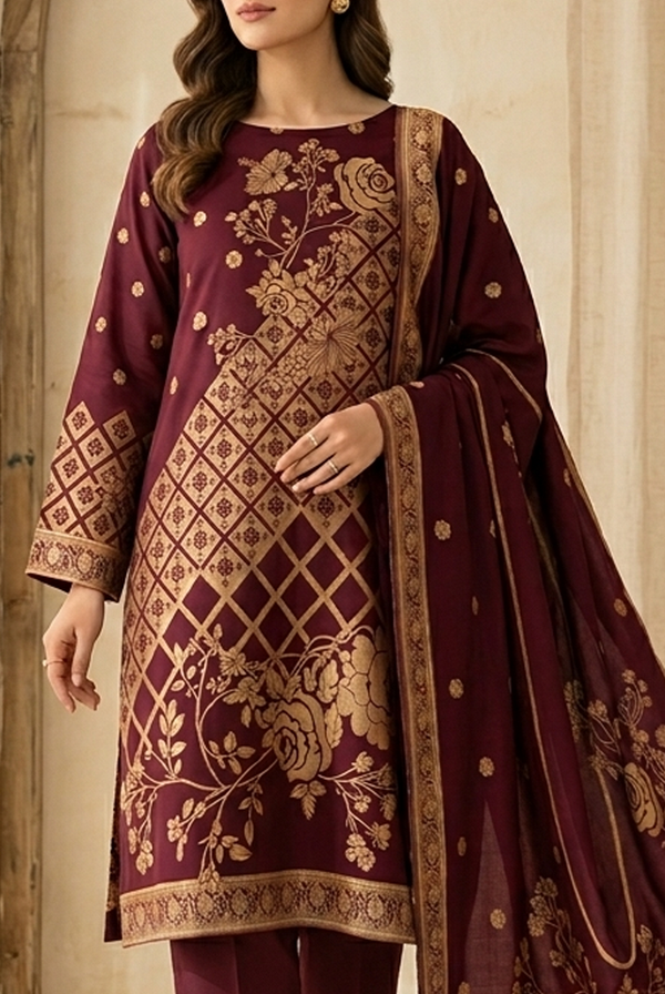 Roshan Jacquard Lawn D-581