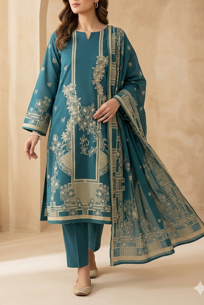 Roshan Jacquard Lawn D-588