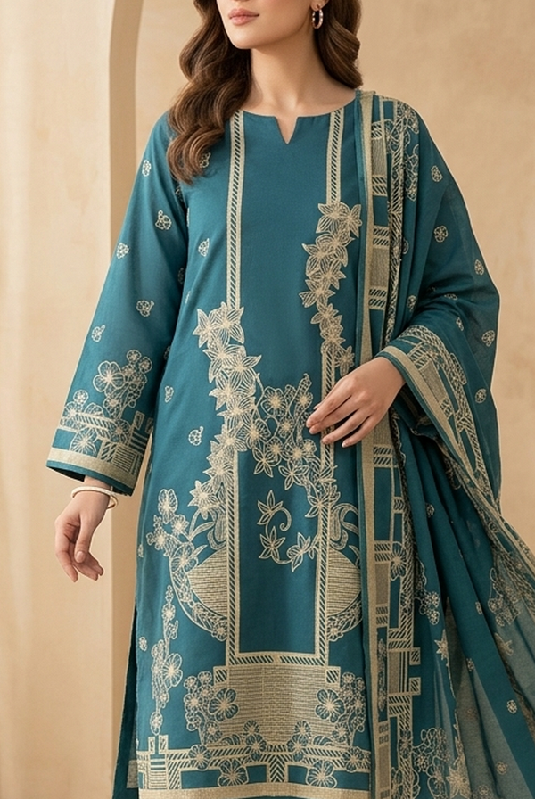 Roshan Jacquard Lawn D-588