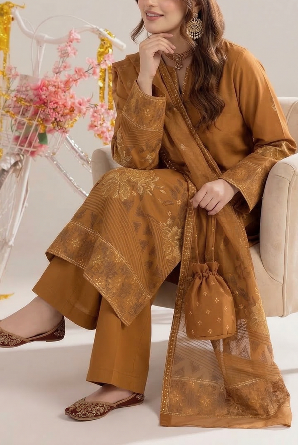 Raina Jacquard Lawn D-614