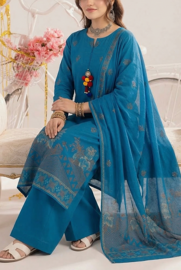 Raina Jacquard Lawn D-621