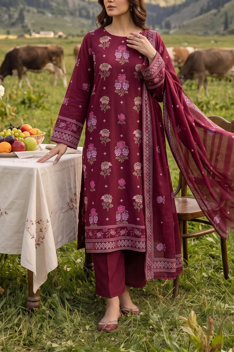 Miraas Unstitch Emb Khaddar D-693
