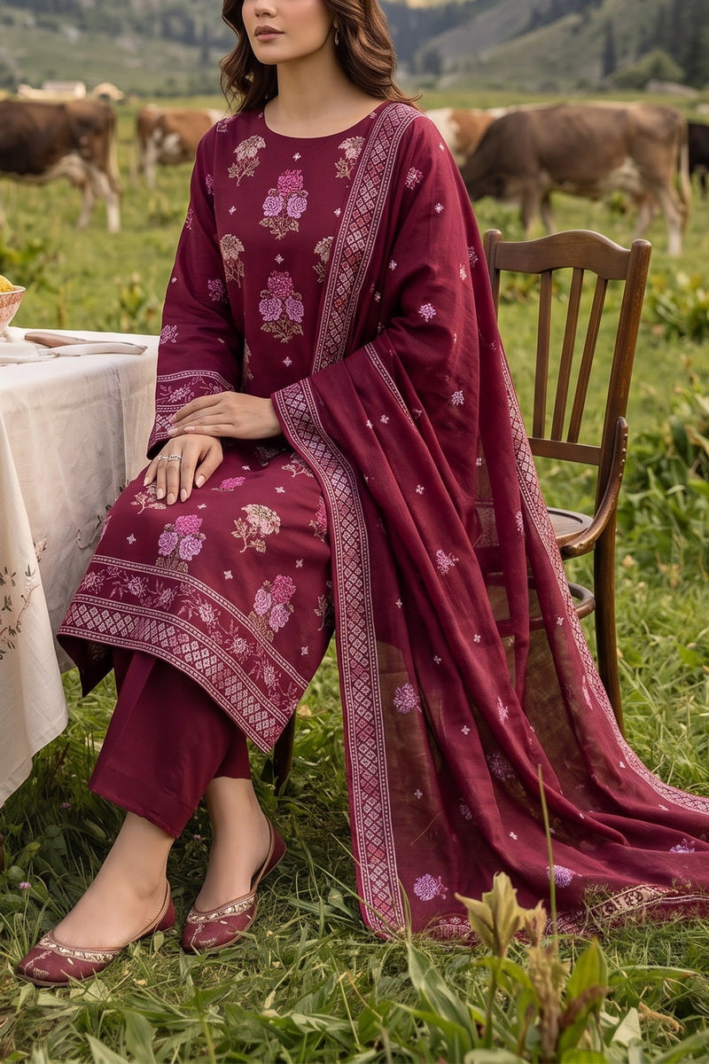 Miraas Unstitch Emb Khaddar D-693