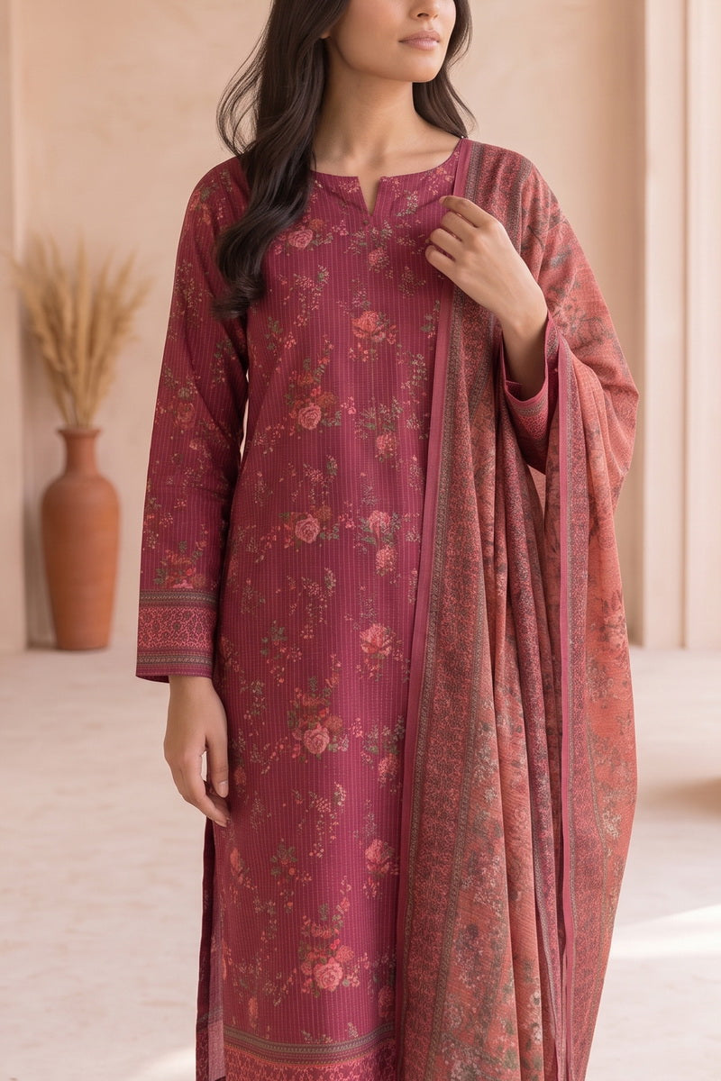 Fiza Mariyam 3 Pcs Unstitch Khaddar D-796
