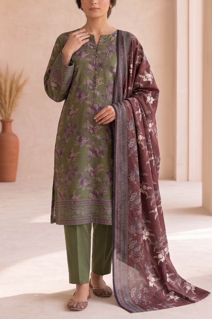 Fiza Mariyam 3 Pcs Unstitch Khaddar D-797
