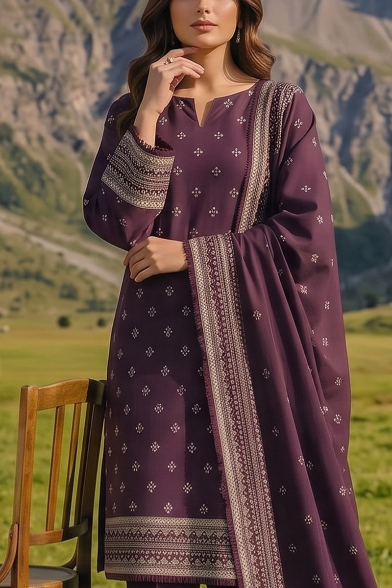 Miraas Unstitch Emb Khaddar D-687