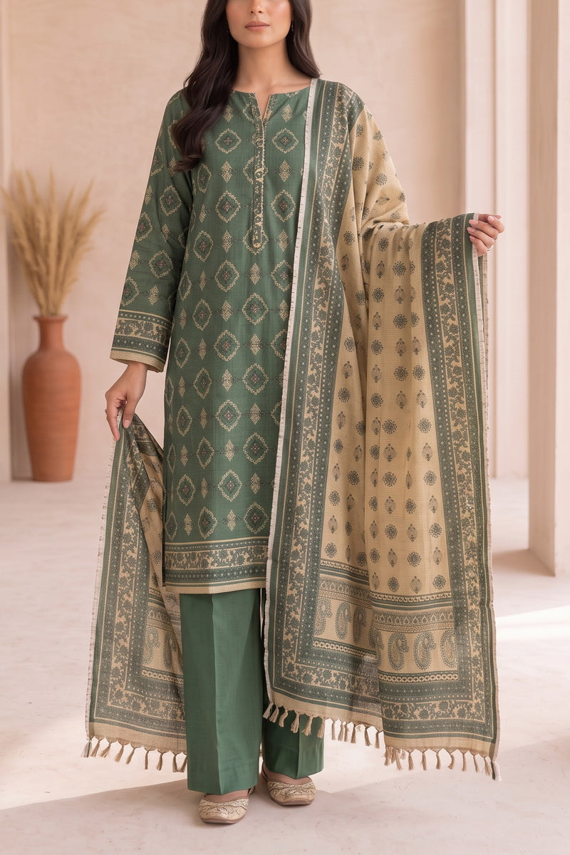Fiza Mariyam 3 Pcs Unstitch Khaddar D-800