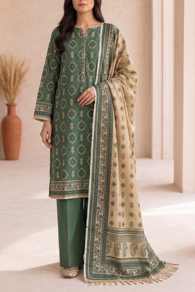 Fiza Mariyam 3 Pcs Unstitch Khaddar D-800
