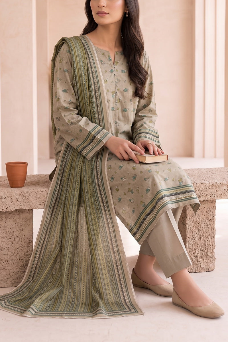 Fiza Mariyam 3 Pcs Unstitch Khaddar D-801
