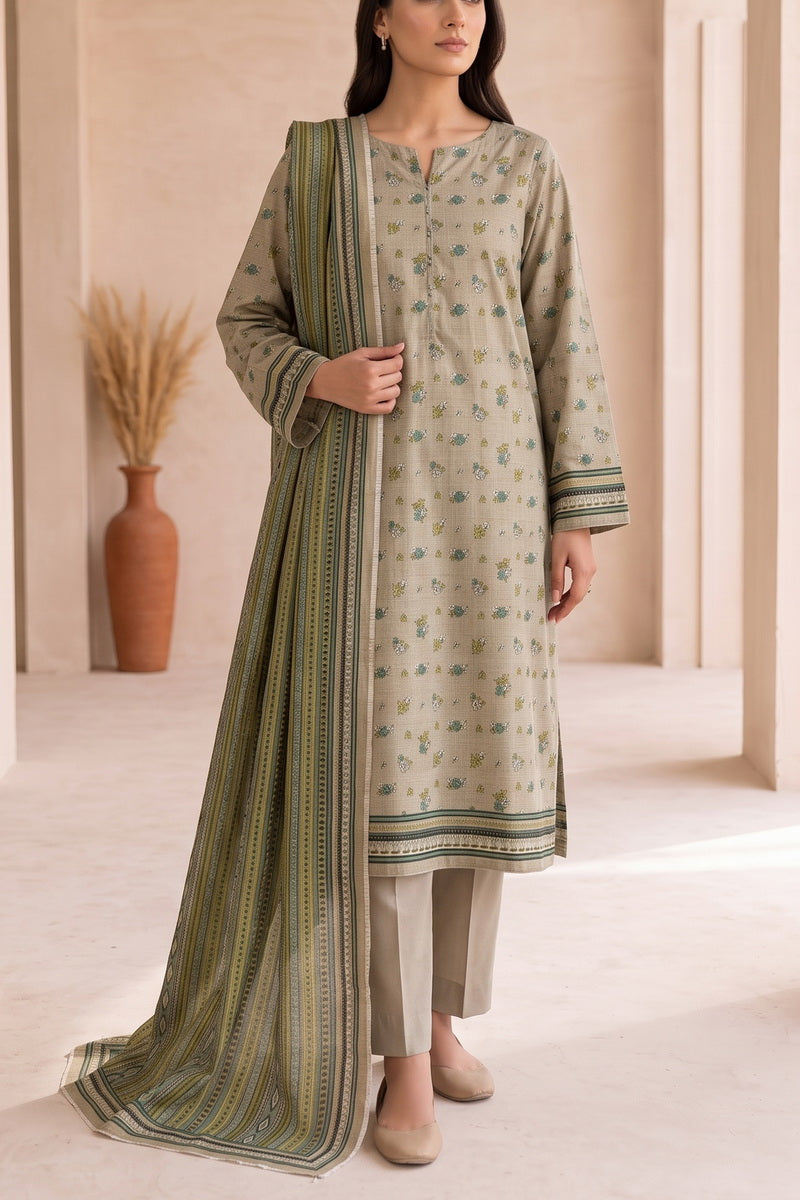 Fiza Mariyam 3 Pcs Unstitch Khaddar D-801