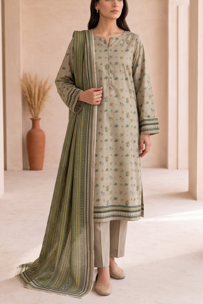 Fiza Mariyam 3 Pcs Unstitch Khaddar D-801