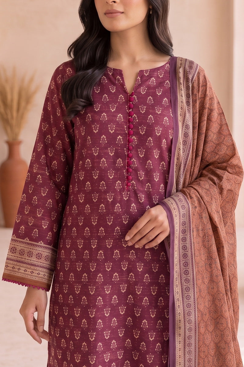 Fiza Mariyam 3 Pcs Unstitch Khaddar D-805
