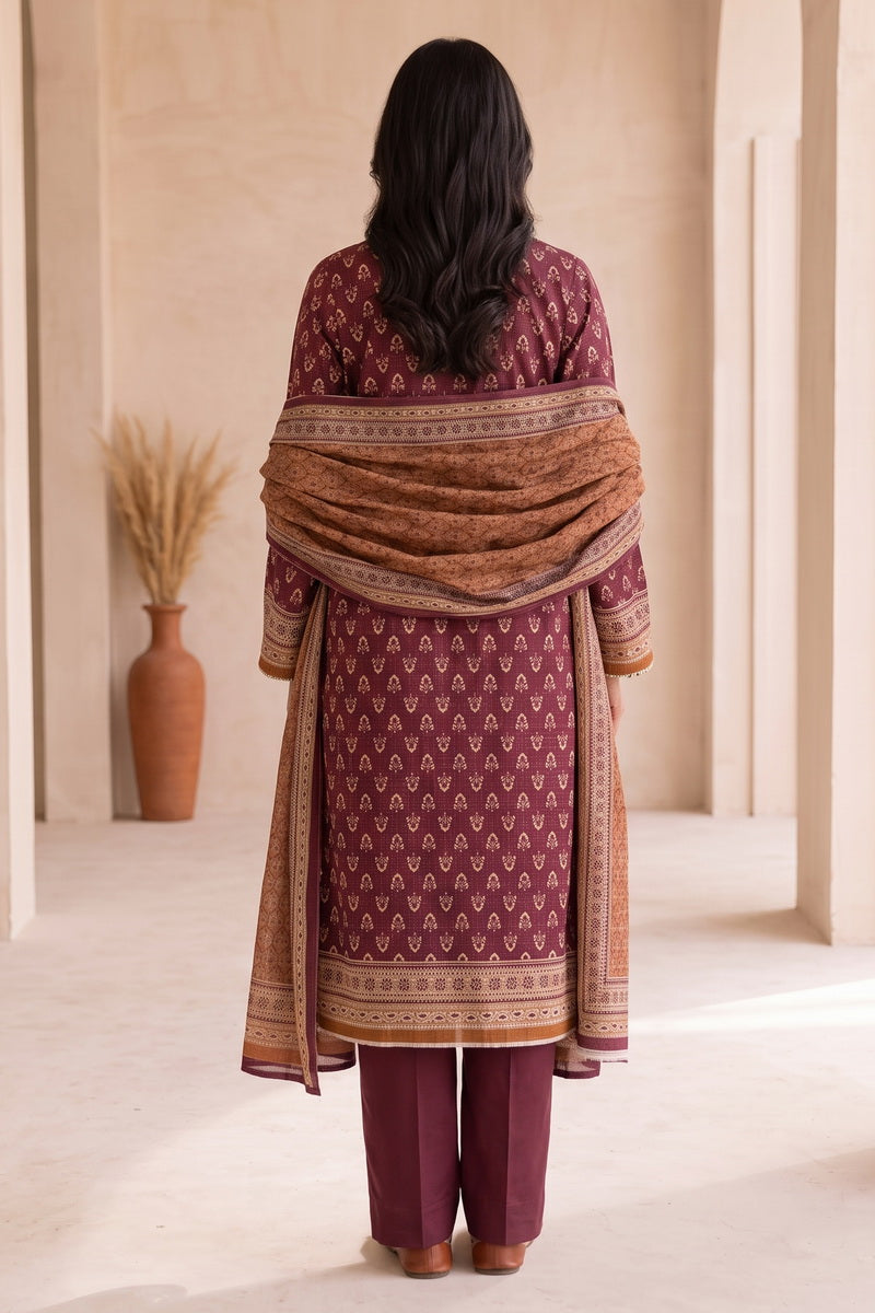 Fiza Mariyam 3 Pcs Unstitch Khaddar D-805