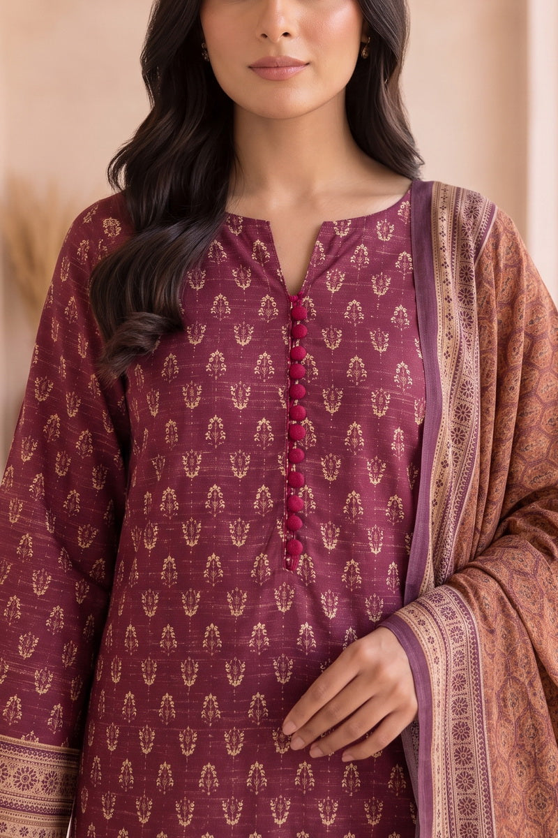 Fiza Mariyam 3 Pcs Unstitch Khaddar D-805