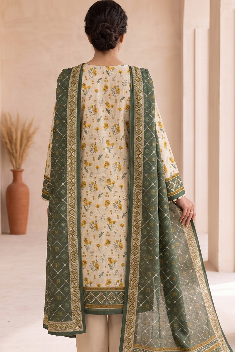 Fiza Mariyam 3 Pcs Unstitch Khaddar D-806