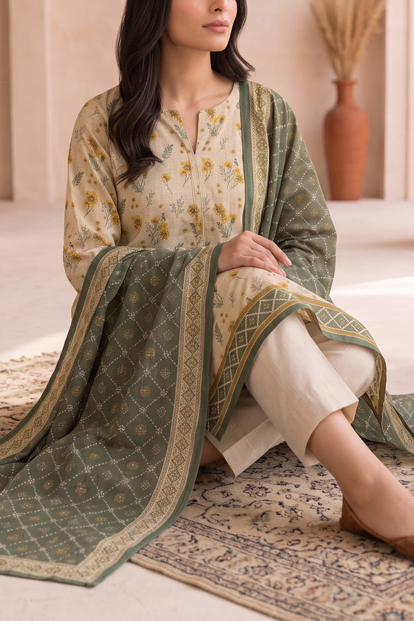 Fiza Mariyam 3 Pcs Unstitch Khaddar D-806