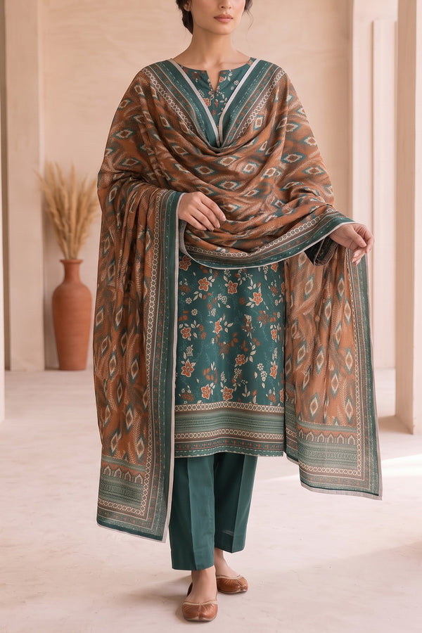 Fiza Mariyam 3 Pcs Unstitch Khaddar D-807