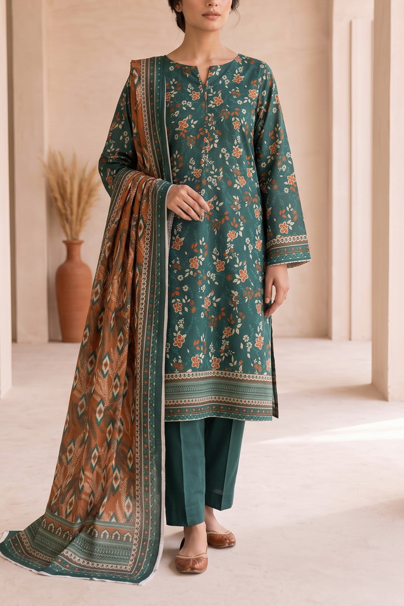 Fiza Mariyam 3 Pcs Unstitch Khaddar D-807
