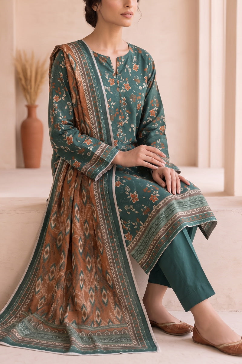 Fiza Mariyam 3 Pcs Unstitch Khaddar D-807