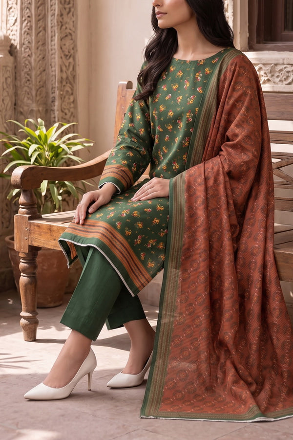 Fiza Mariyam 3 Pcs Unstitch Khaddar D-808