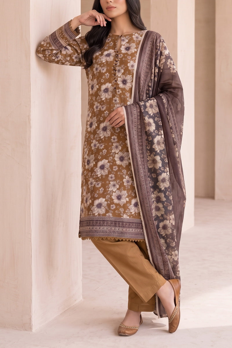 Fiza Mariyam 3 Pcs Unstitch Khaddar D-809
