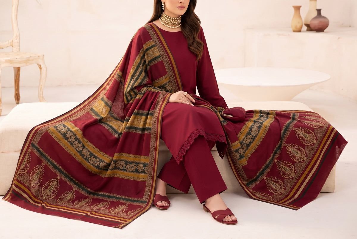 Resham Unstitch Dyed Winter D-831