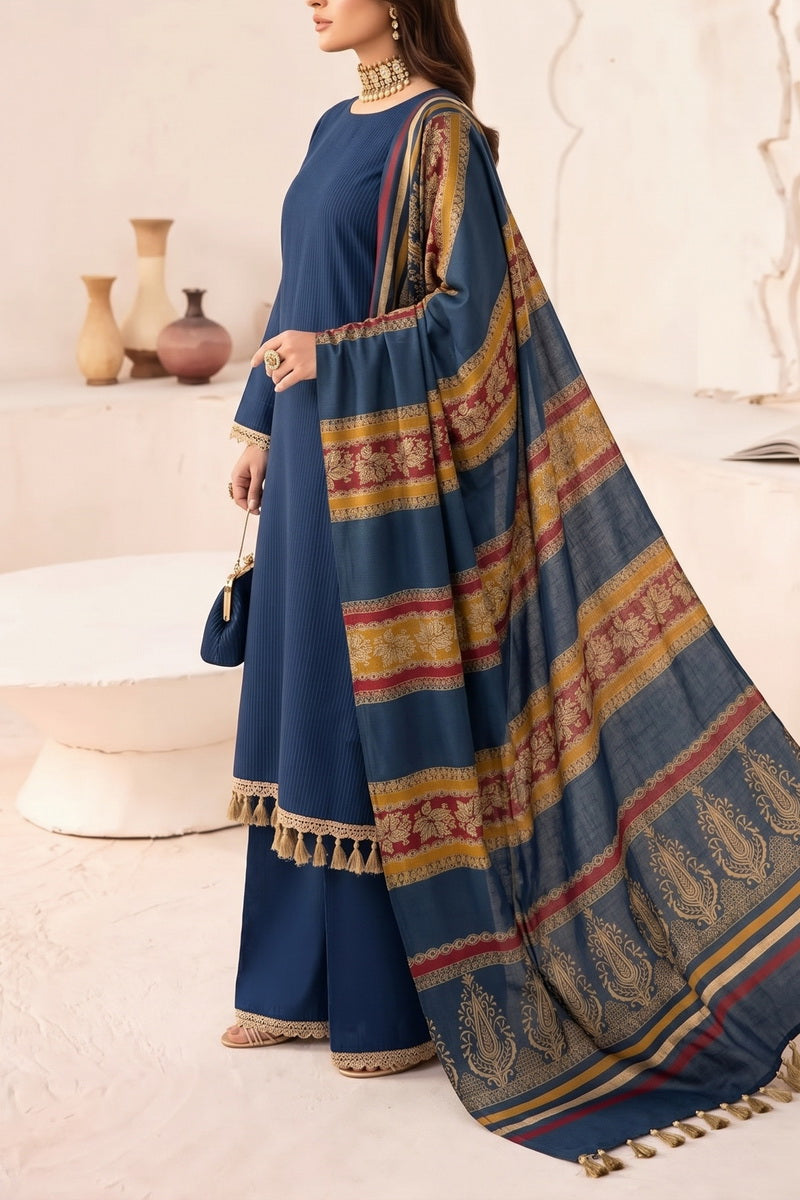 Resham Unstitch Dyed Winter D-836