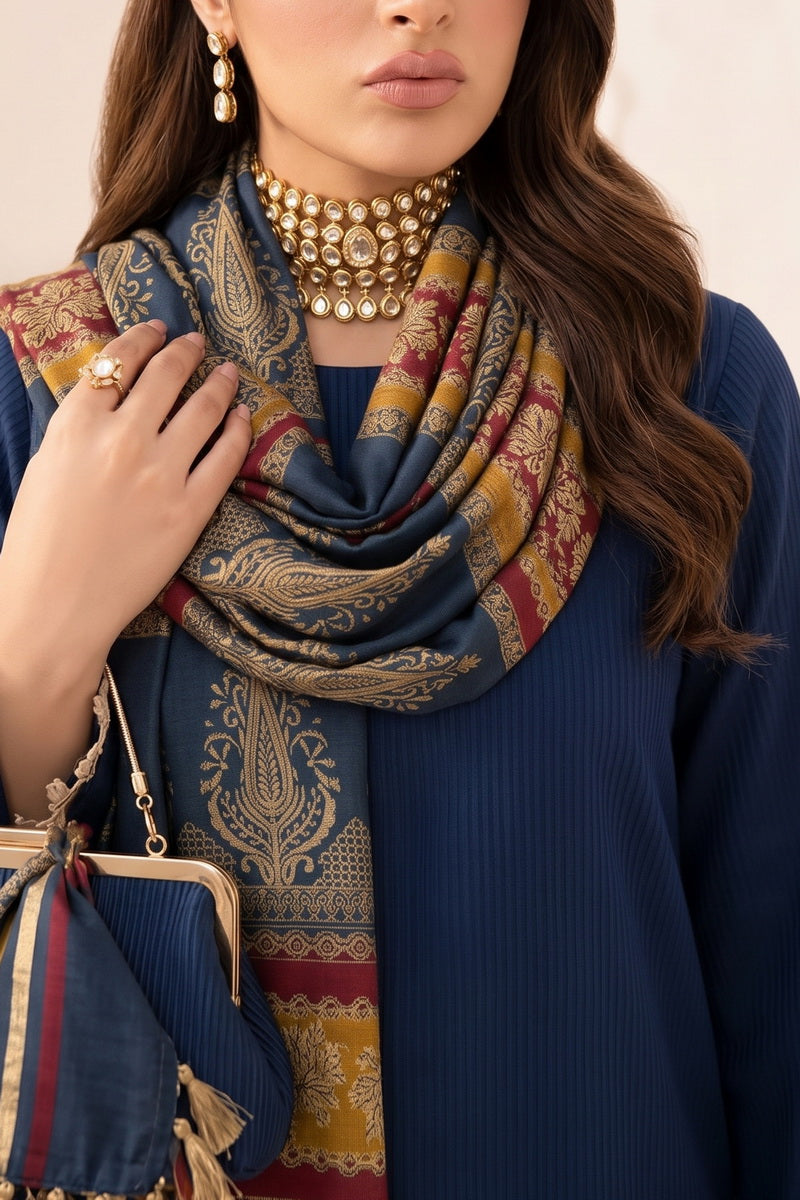 Resham Unstitch Dyed Winter D-836