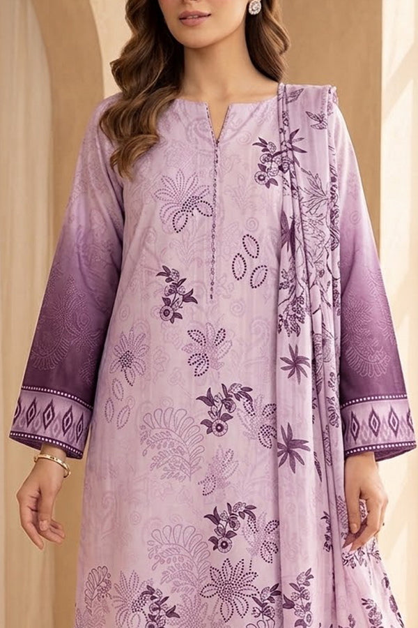 Crown Dhanak Unstitch 3 Pcs Winter D-837