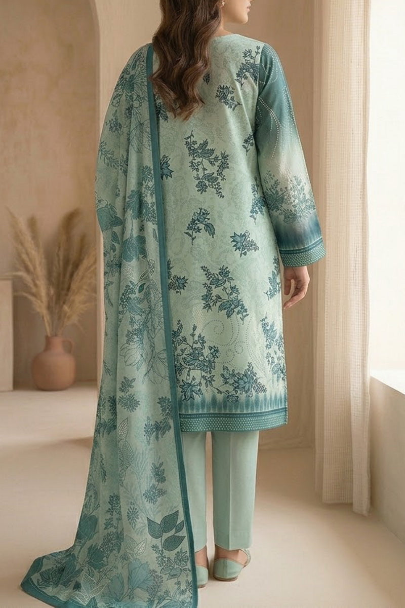 Crown Dhanak Unstitch 3 Pcs Winter D-840
