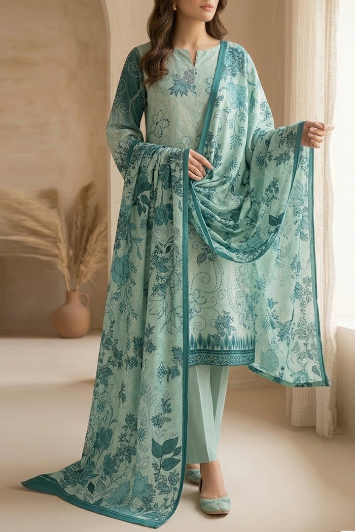 Crown Dhanak Unstitch 3 Pcs Winter D-840
