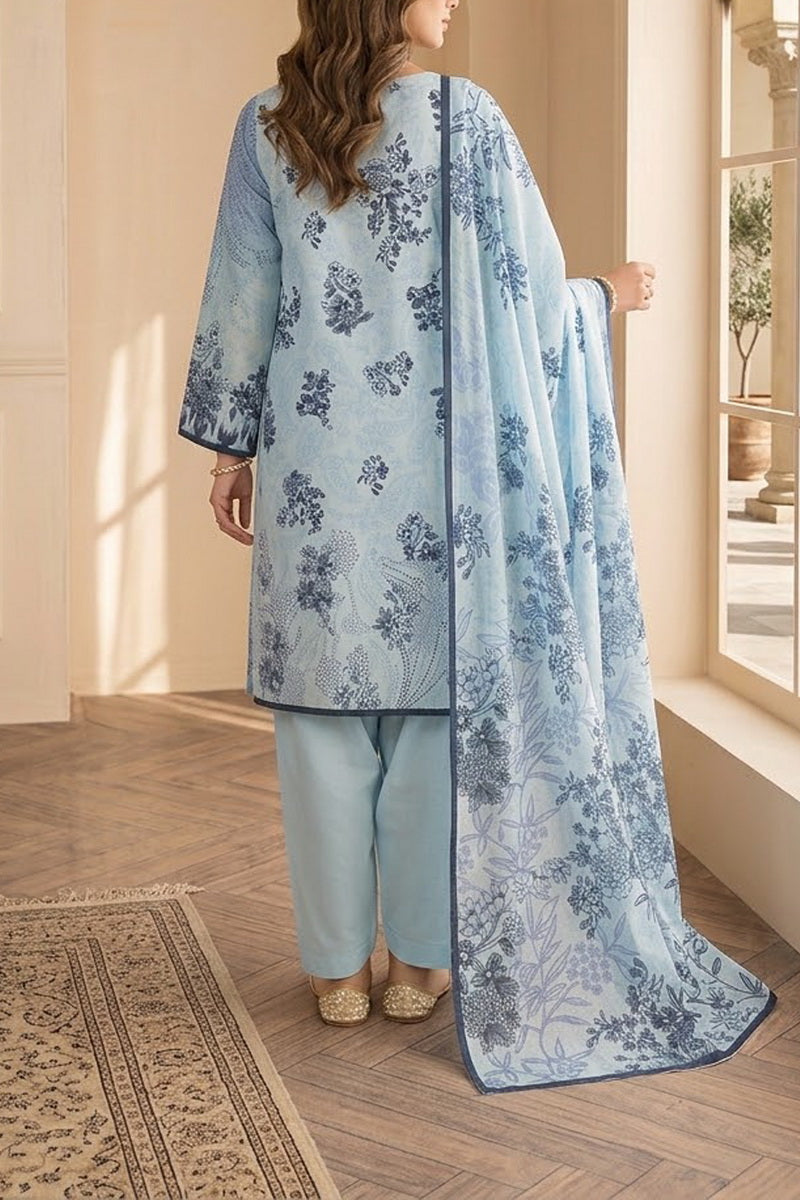 Crown Dhanak Unstitch 3 Pcs Winter D-842