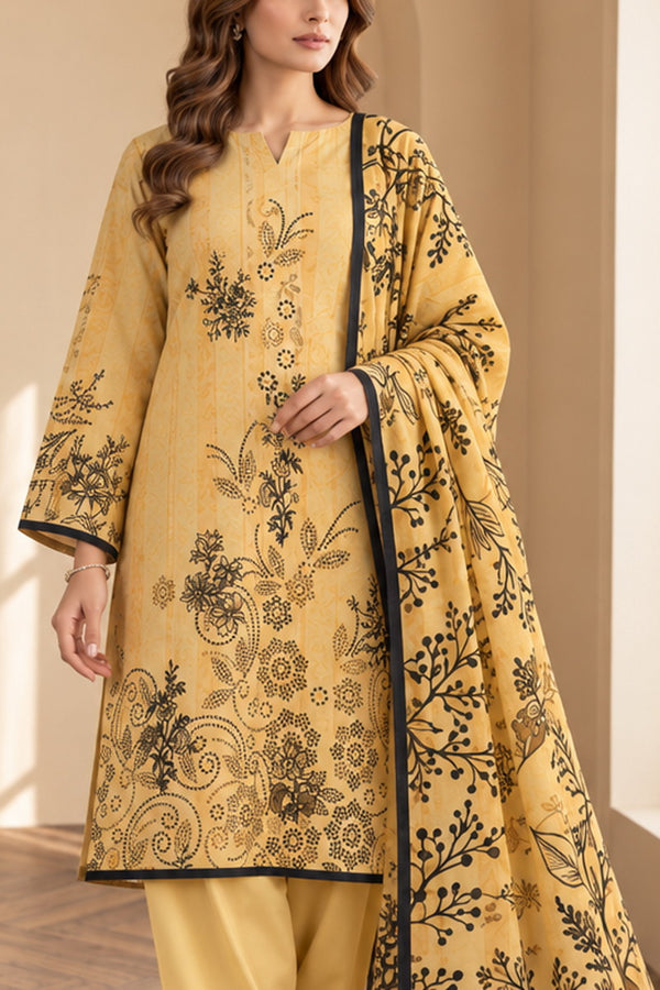 Crown Dhanak Unstitch 3 Pcs Winter D-843