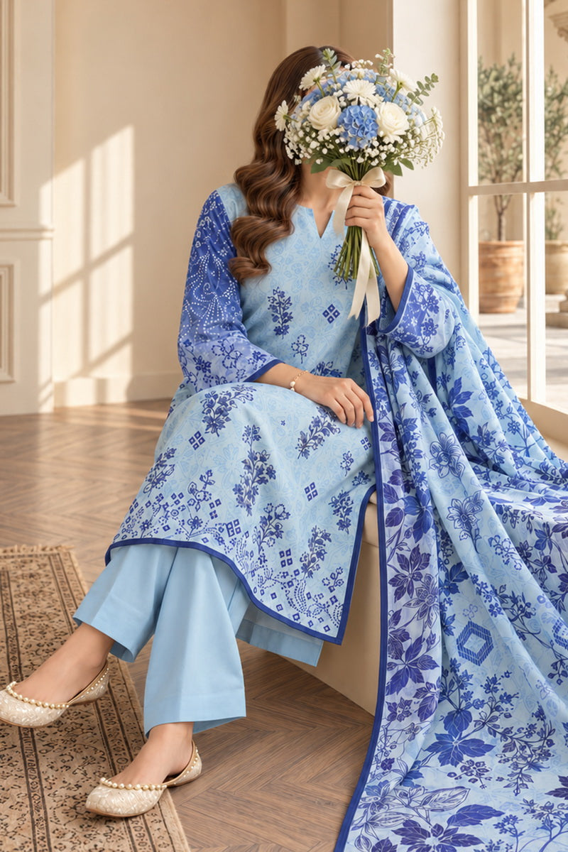 Crown Dhanak Unstitch 3 Pcs Winter D-846
