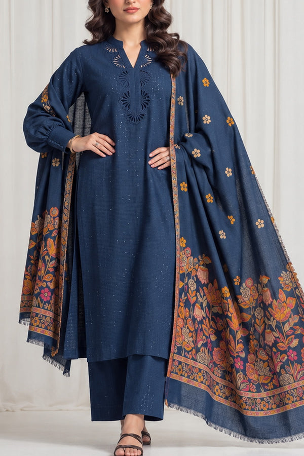 Resham Unstitch Dyed Winter D-855